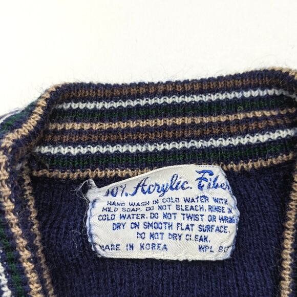 Vintage Sweater Unisex Children's Size 7 Mr. Rogers Navy 2-in-1 - Picture 3 of 3